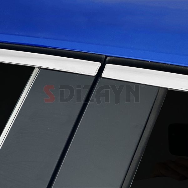 Renault Clio 5 Krom Cam Çerçevesi 12 Parça 2019 2020 2021 2022 2023 2024