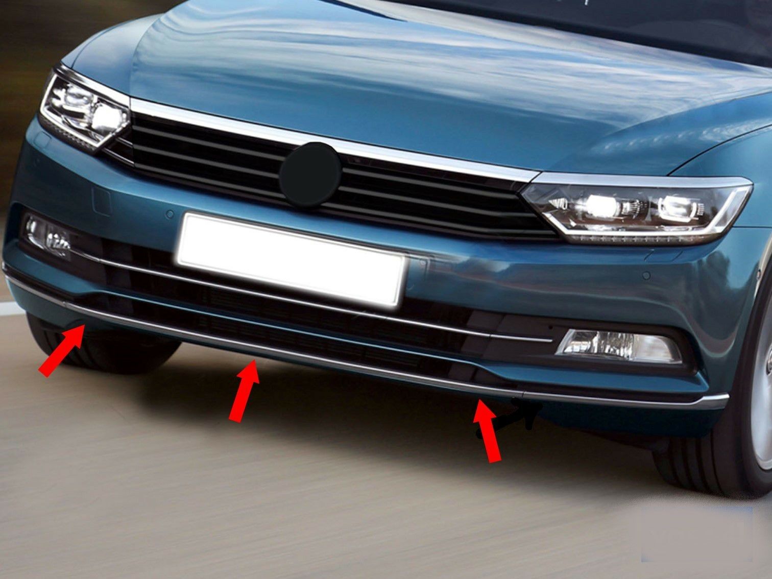 PASSAT B8 ÖN TAMPON ÇİTASI KROM 3 PARÇA 2015 2016 2017 2018 2019
