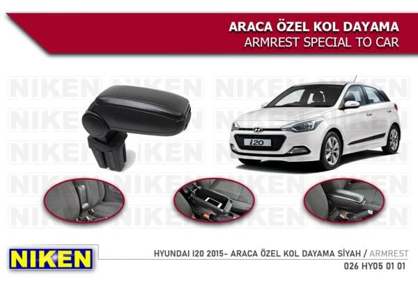 HYUNDAİ İ 20 İ20 2014 2015 2016 2017 2018 2019 2020 MODEL KOLÇAK KOL DAYAMA