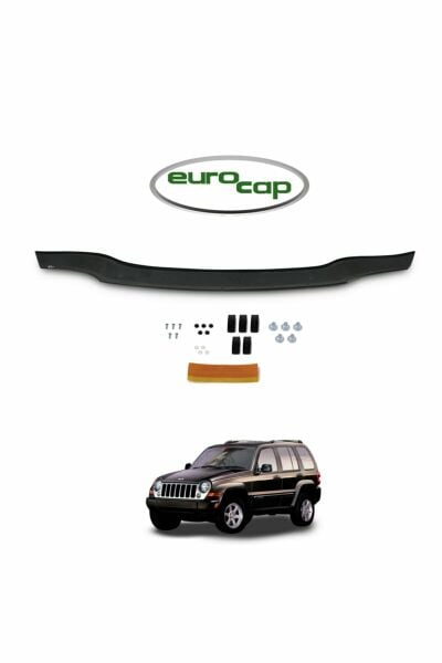 Jeep Cherokee Ön Kaput Koruma Rüzgarlığı 3mm Akrilik (abs) Parlak Siyah Deflektör 2002-2008