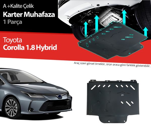 Toyota Corolla 1.8 Hybrid Çelik Karter Muhafaza Koruma 2019 2020 2021 2022 2023 2024