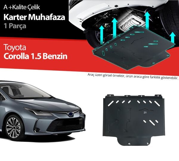 Toyota Corolla 1.5 Benzinli Çelik Karter Muhafaza Koruma 2019 2020 2021 2022 2023 2024