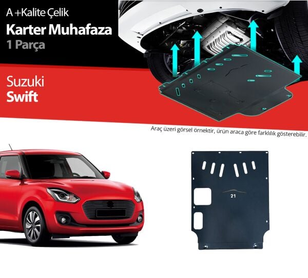 Suzuki Swift Çelik Karter Muhafaza Koruma 2018 2019 2020 2021 2022 2023 2024