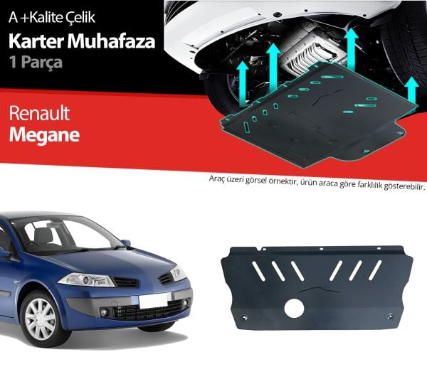 Renault Megane 2 Çelik Karter Muhafaza Koruma 2002 2003 2004 2005 2006 2007 2008