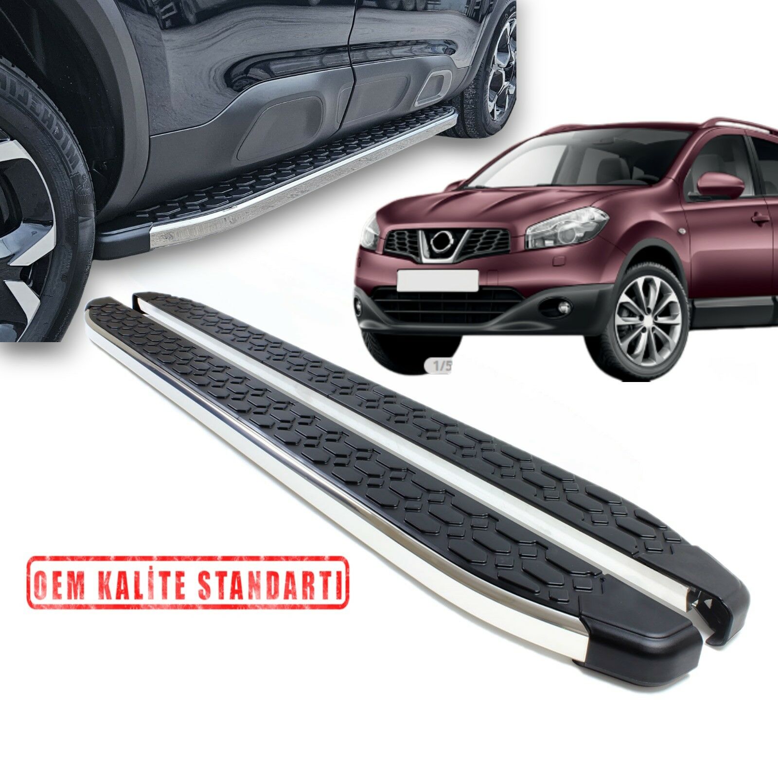 QASHQAİ 2007 2008 2009 2010 2011 2012 2013 2014 ARACA ÖZEL BLACKLİNE YAN BASAMAK
