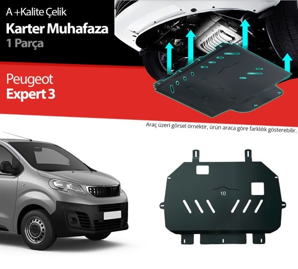 Peugeot Expert Çelik Karter Muhafaza Koruma 2016 2017 2018 2019 2020 2021 2022 2023 2024
