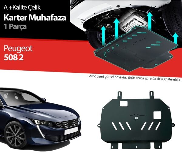 Peugeot 508 Çelik Karter Muhafaza Koruma 2019 2020 2021 2022 2023 2024