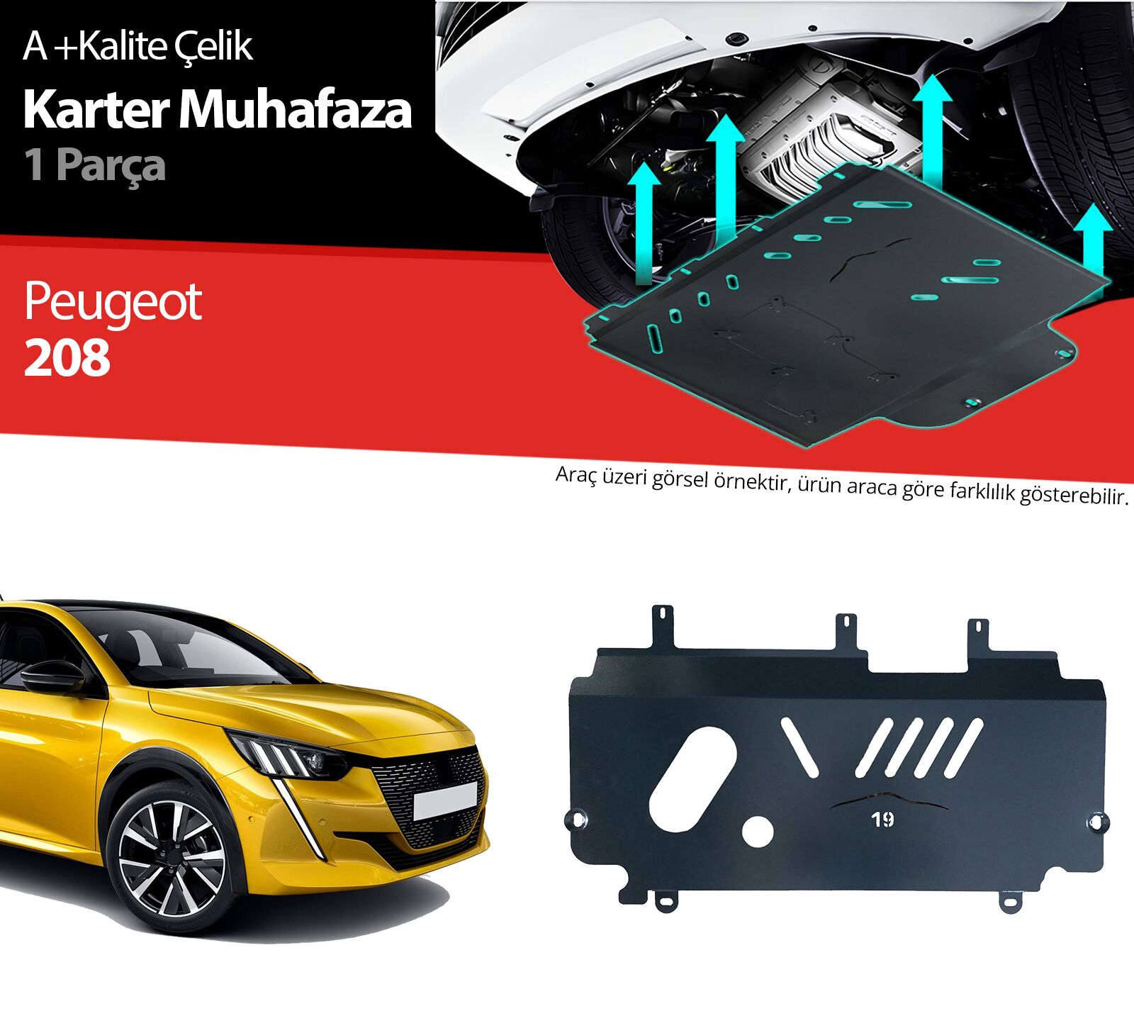 Peugeot 2008 1.5 Dizel Çelik Karter Muhafaza Koruma 2017 2018 2019 2020 2021 2022 2023 2024