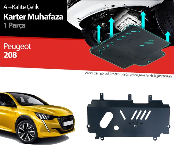 Peugeot 2008 1.5 Dizel Çelik Karter Muhafaza Koruma 2017 2018 2019 2020 2021 2022 2023 2024