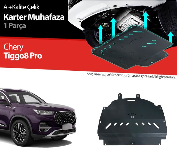 Chery Tiggo 8 Pro Çelik Karter Muhafaza Koruma 2022 2023 2024 2025