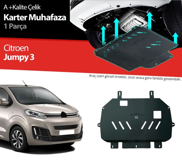 Citroen Jumpy Çelik Karter Muhafaza Koruma 2016 2017 2018 2019 2020 2021 2022 2023
