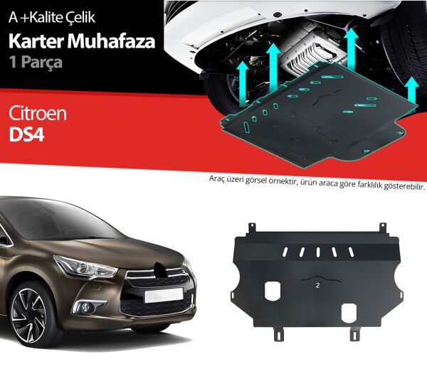 Citroen DS4 Çelik Karter Muhafaza Koruma 2010 2011 2012 2013 2014 2015 2016 2017 2018 2019 2020 2021