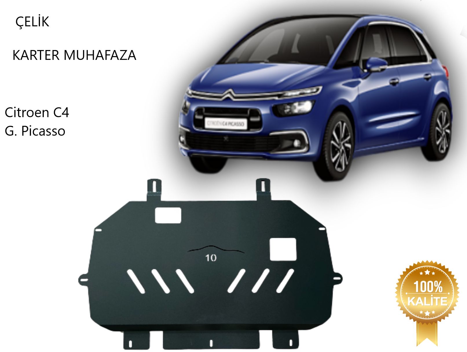 Citroen C4 G. Picasso Çelik Karter Muhafaza Koruma 2013 2014 2015 2016 2017 2018 2019 2020