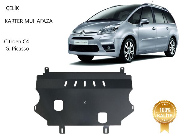 Citroen C4 G. Picasso Çelik Karter Muhafaza Koruma 2006 2007 2008 2009 2010 2011 2012 2013