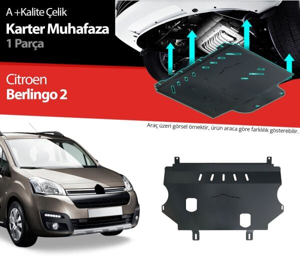 Citroen Berlingo Çelik Karter Muhafaza Koruma 2018 2019 2020 2023 2024