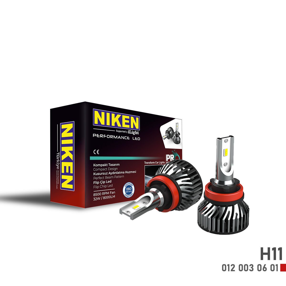 NİKEN PRO LED XENON BEYAZ FAR AMPÜLÜ ZENON H1 H3 H4 H6 H10 H11 HB3 905 HB4 9006