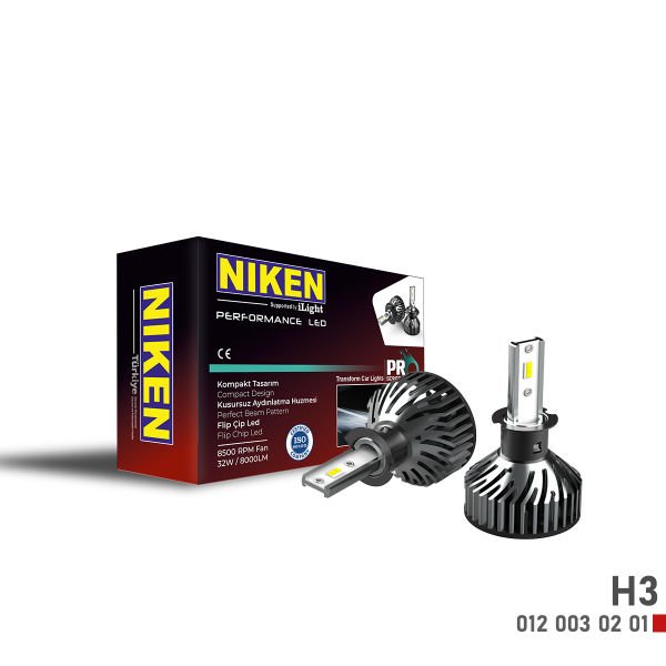 NİKEN PRO LED XENON BEYAZ FAR AMPÜLÜ ZENON H1 H3 H4 H6 H10 H11 HB3 905 HB4 9006