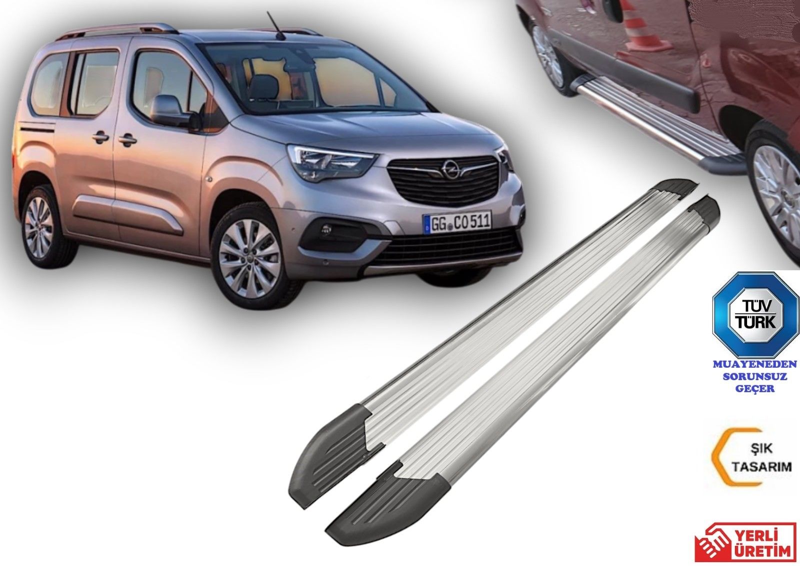 OPEL COMBO ARACA ÖZEL YAN BASAMAK KORUMA 2019 2020 2021 2022 2023 2024 2025