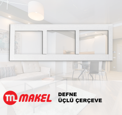 MAKEL Defne Üçlü Çerçeve Beyaz