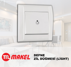 MAKEL Defne Beyaz Light (Zil Düğmesi) Çerçeve Dahil
