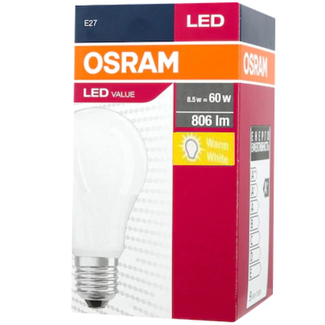 OSRAM 8.5W Led Ampul E27 Duy Sarı Işık