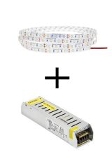 CATA 10 Çipli  İç Mekan Gün Işığı Renk 10 Metre Şerit Led + 12,5 Amper Led Trafosu