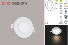 CATA 3W Sıva Altı Led Panel Spot Gün Işığı CT-5144