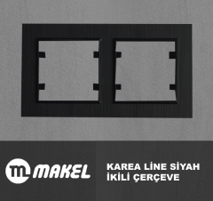 MAKEL Karea Line İkili Çerçeve Siyah