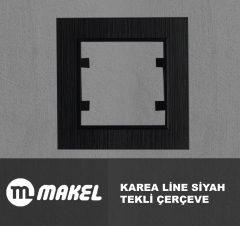 MAKEL Karea Line Tekli Çerçeve Siyah