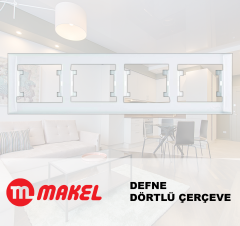 MAKEL Defne Dörtlü Çerçeve Beyaz