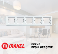 MAKEL Defne Beşli Çerçeve Beyaz