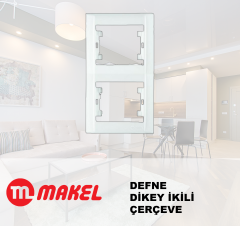 MAKEL Defne Dikey İkili Çerçeve Beyaz