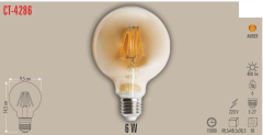 CATA 6W Glop Rustik Led Ampul Amber CT-4286