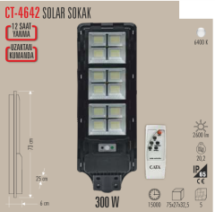 CATA 300W Solar Sokak Armatürü CT-4642
