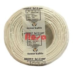 Öznur Kablo 2x1,5 mm 100 Metre TTR Enerji Kablosu