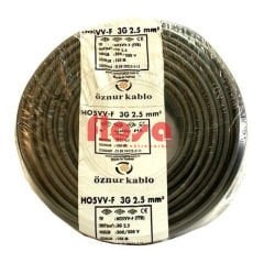 Öznur Kablo 3x2,5 mm 100 Metre TTR Enerji Kablosu Siyah