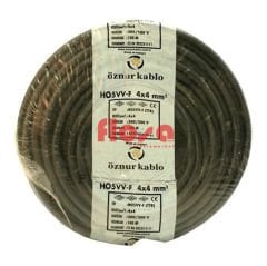 Öznur Kablo 4x4 mm 100 Metre TTR Enerji Kablosu Siyah