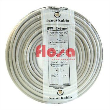 Öznur Kablo 2x6 mm 100 Metre NYM Enerji Kablosu