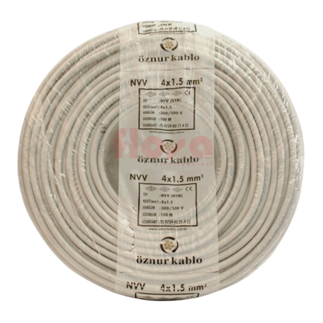 Öznur Kablo 4x1,5 mm NYM Enerji Kablosu