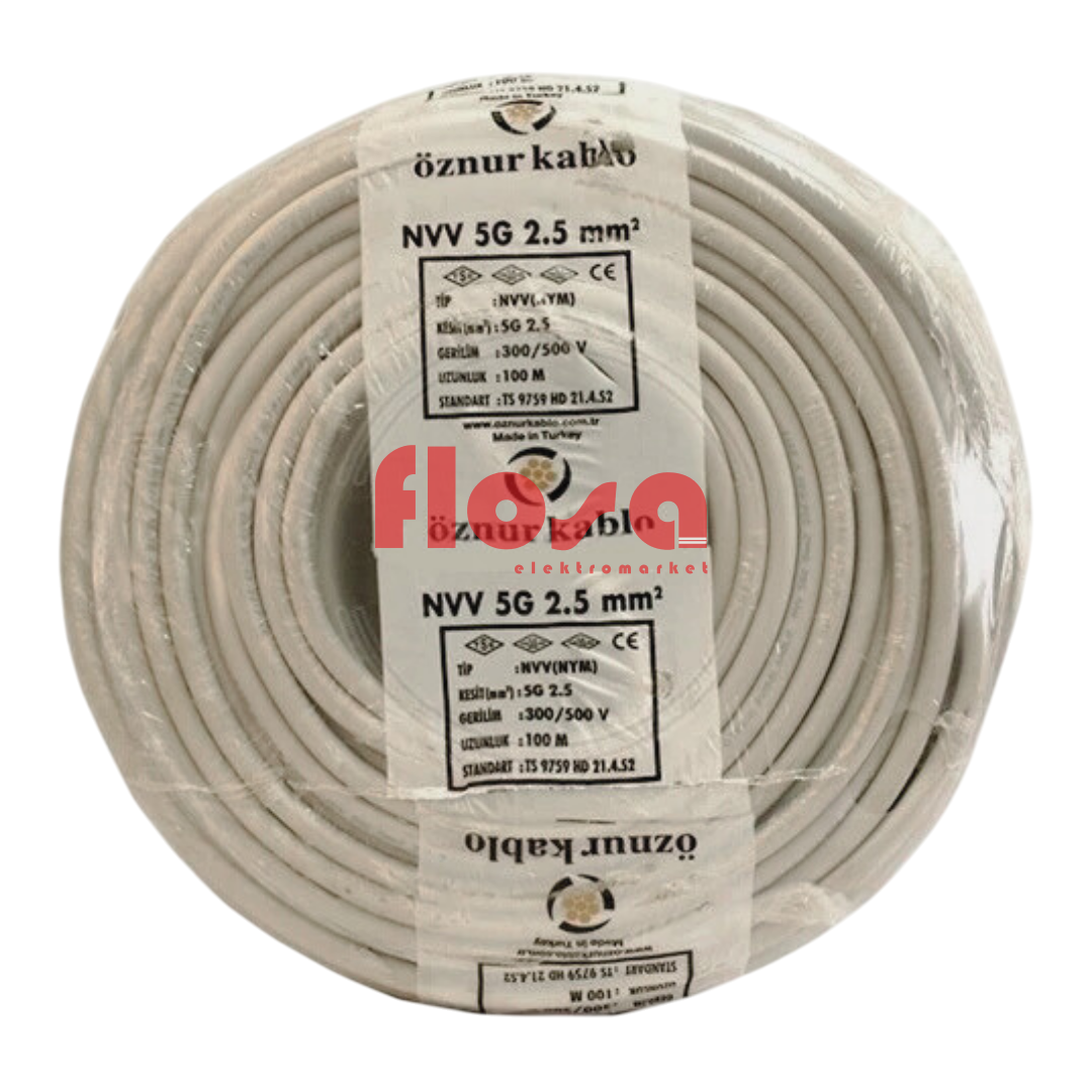 Öznur Kablo 5x2,5 mm NYM Enerji Kablosu