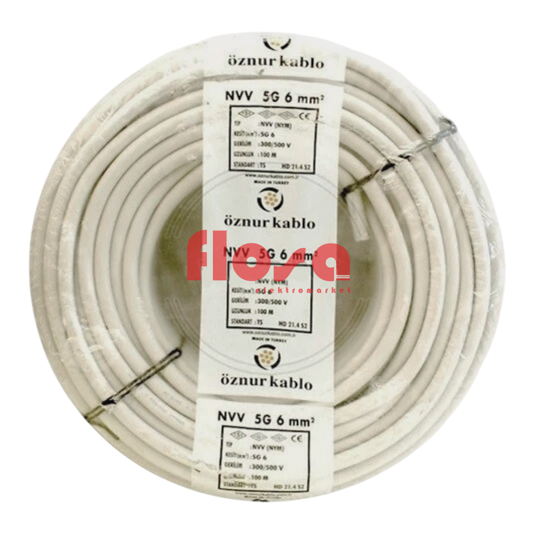 Öznur Kablo 5x6 mm NYM Enerji Kablosu