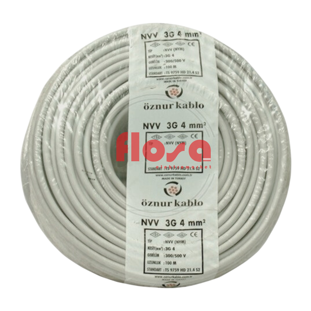 Öznur Kablo 3x4 mm NYM Enerji Kablosu