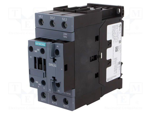 SIEMENS SİRİUS KONTAKTÖR 22KW 51A/230V 3RT2036-1AP00