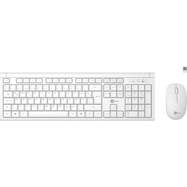 Lecoo KW200 Kablosuz Türkçe Q Klavye & Mouse Set Beyaz