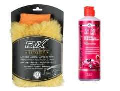 DVX Wash Berry Ph Nötr + DVX Lüks Kuzu Postu Özel Yıkama Eldiveni