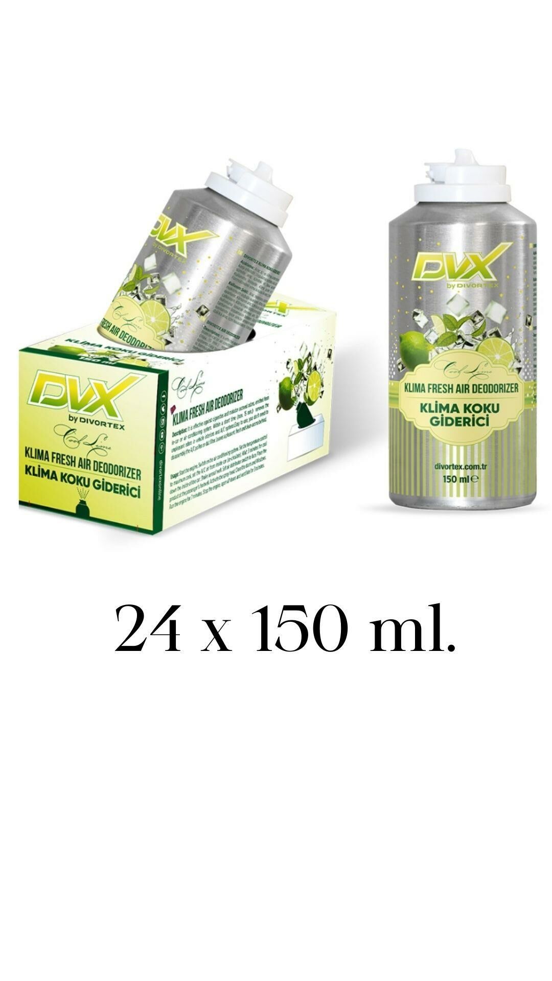 Divortex Klima Fresh - Temizleyici Klima Bombası Cool Lime 150 ml X 24Ad