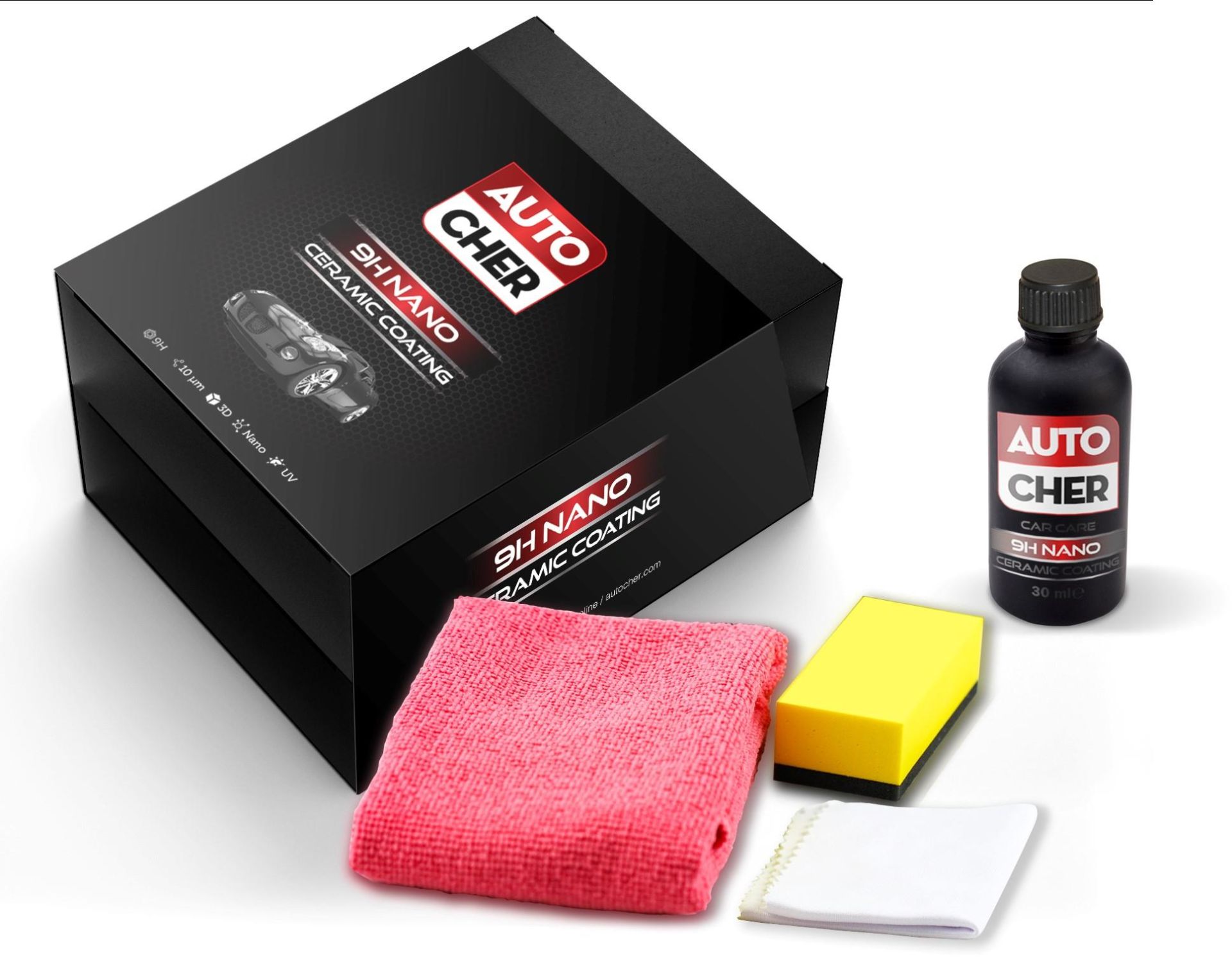Auto Cher 9H Nano Seramik Kaplama Seti 30 ml.