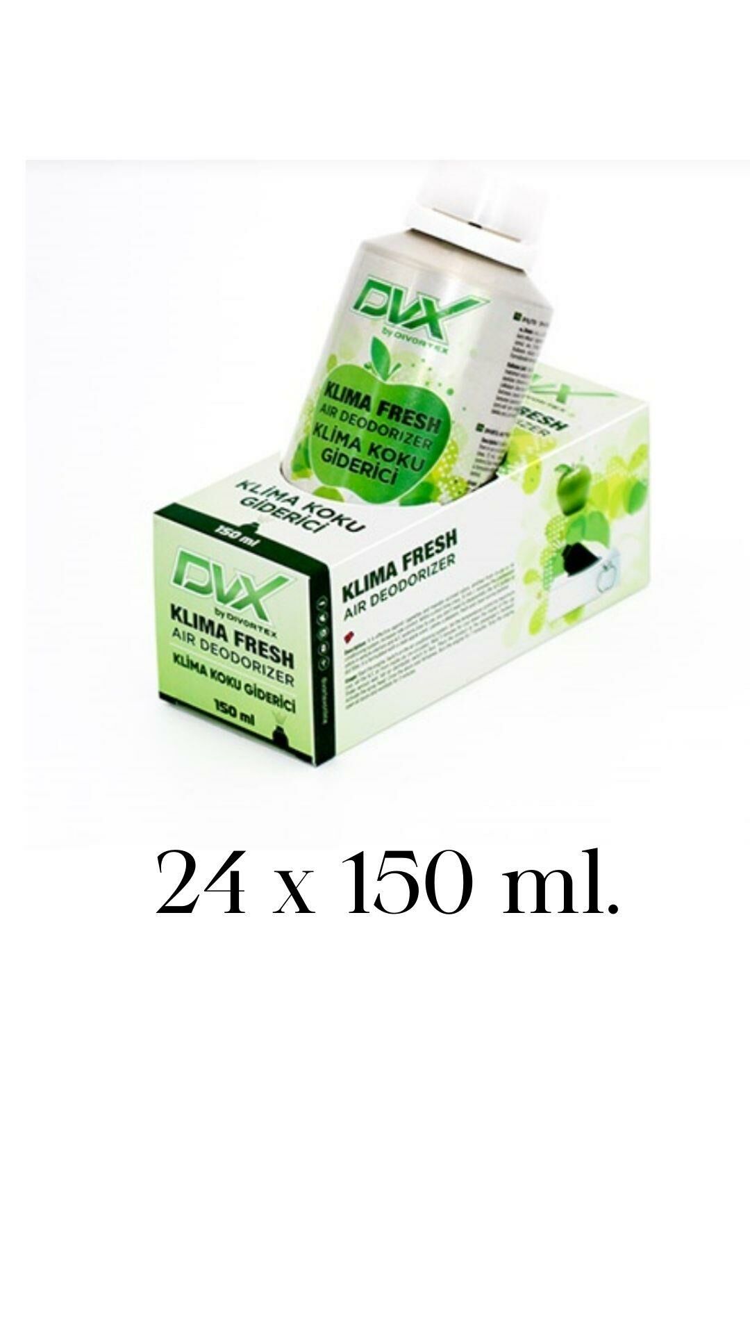 Divortex Klima Fresh  (Klima Bombası) Yeşil Elma 24 x 150 ml