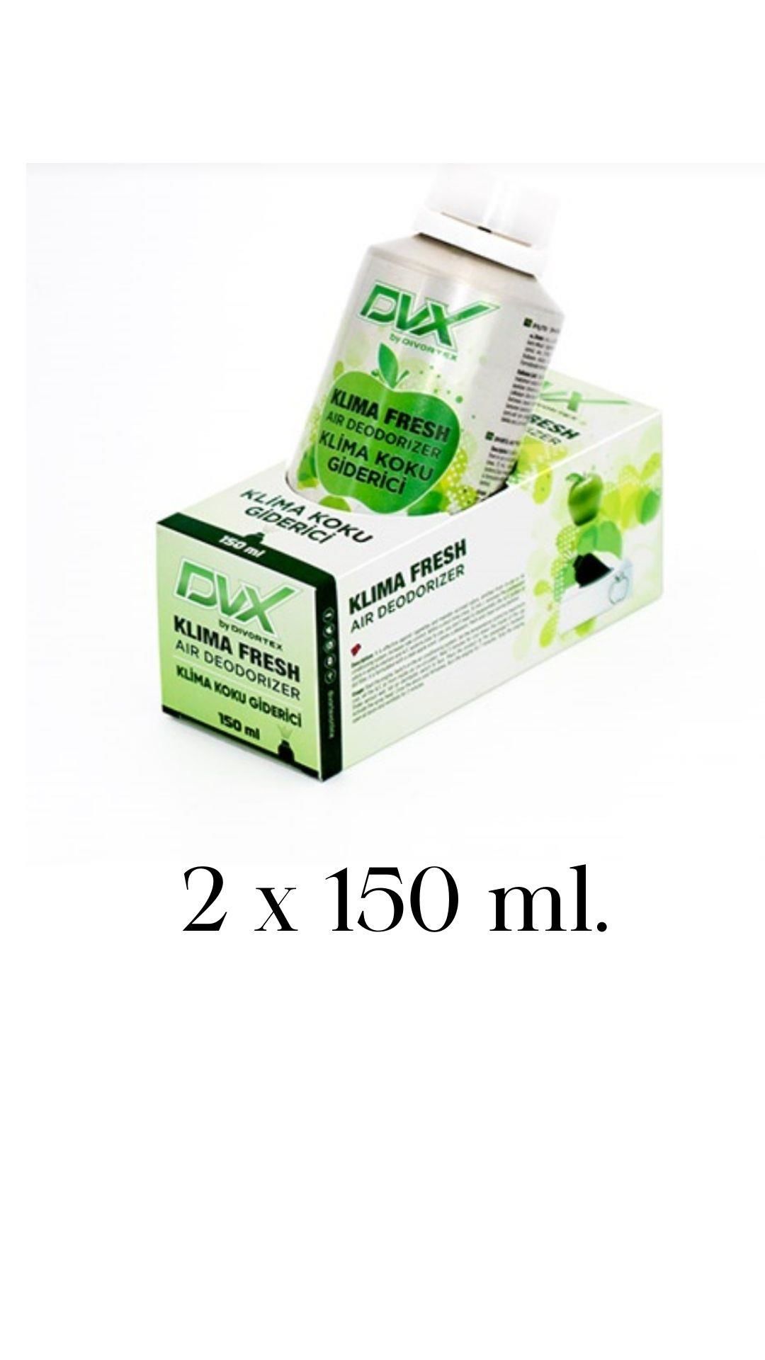 Divortex Klima Fresh - Temizleyici Klima Bombası Yeşil Elma 2 x 150 ml