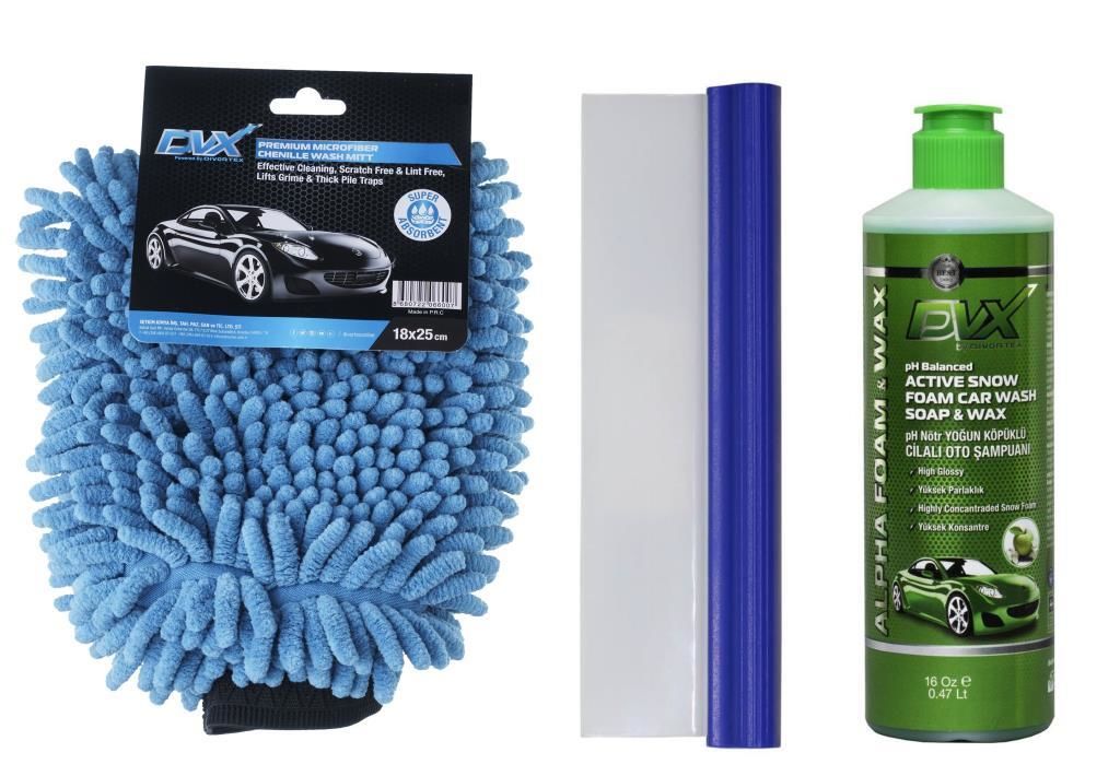 Dvx Ph Nötr Cilalı Araç Yıkama Seti +  32 cm Silikon Çek Çek
